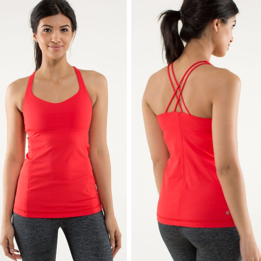 EUC Lululemon Free To Be Tank Love Red
